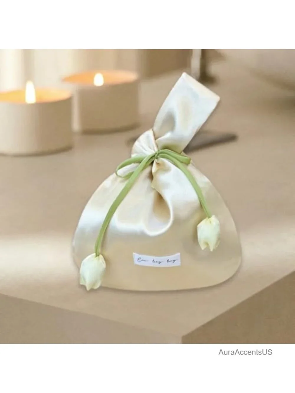 Silk Drawstring Tote Handbag Jewelry Storage Pouch